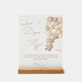 Teddy Bear Brown Babydusche Windelwindeln Acrylschild