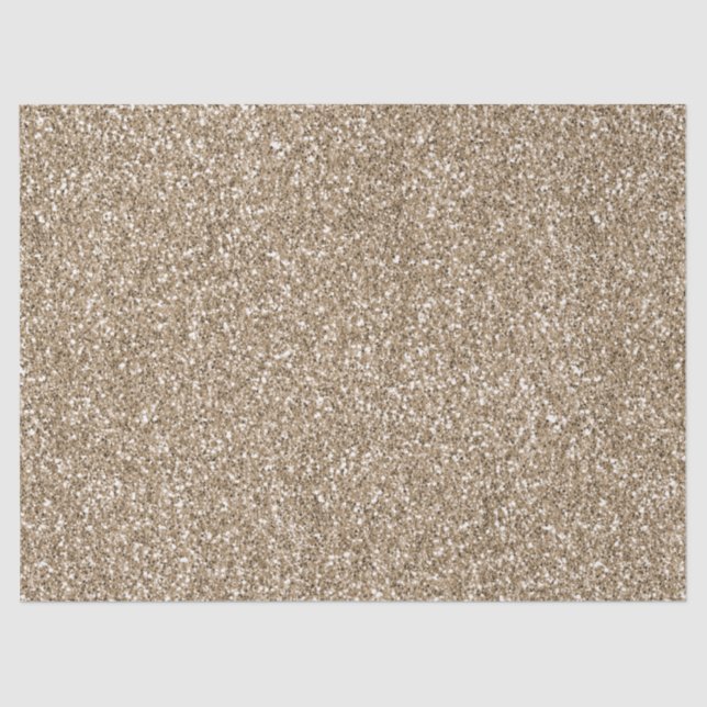 Teddy Bear Brown Gold Glitzer   Seidenpapier (Vorderseite)