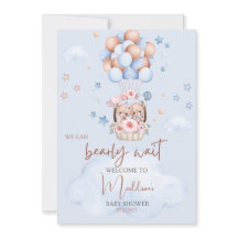 Teddy Bear Brown und Blue Baby Dusche