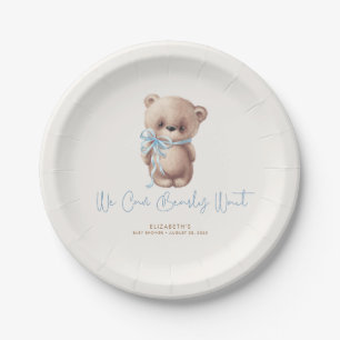 Teddy Bear Brown und Blue Baby Dusche Pappteller