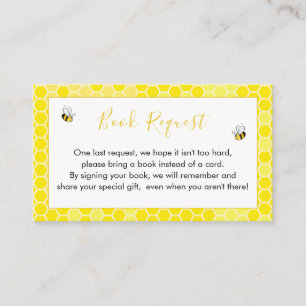Teddy Bear Bumblebee Book Request Card Begleitkarte