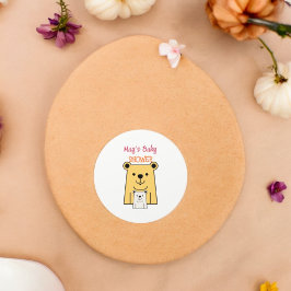 Teddy Bear Cartoon Runder Aufkleber