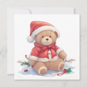 Teddy Bear Christmas Card Feiertagskarte