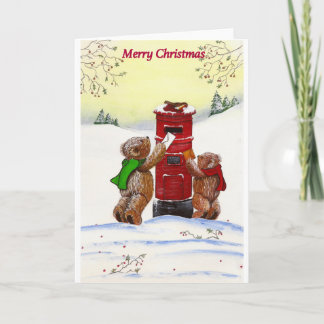 Teddy Bear Christmas Card Feiertagskarte