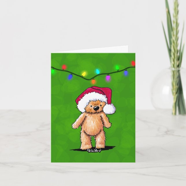 Teddy Bear Christmas Cards Feiertagskarte (Vorderseite)