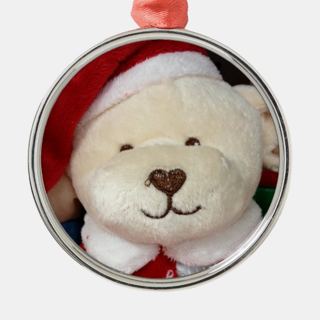 TEDDY BEAR CHRISTMAS ORNAMNET ORNAMENT AUS METALL (Vorne)