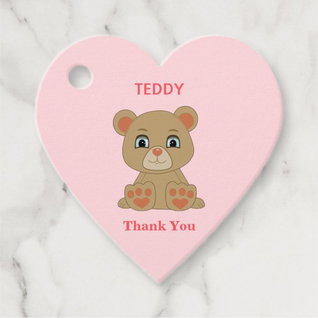 Teddy bear danke geschenkanhänger (Vorderseite)