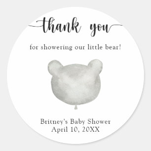 Teddy bear danke runder aufkleber