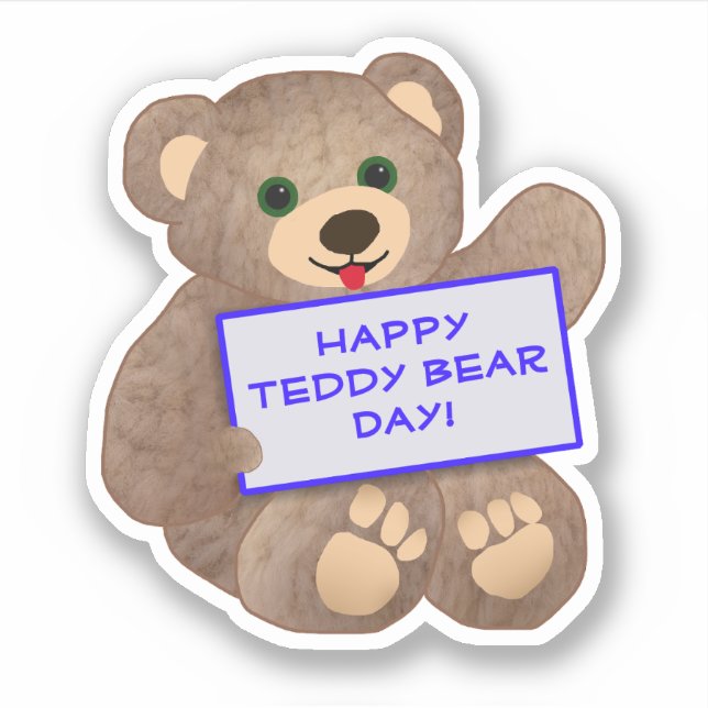 Teddy Bear Day Aufkleber (Vorderseite)