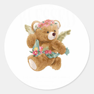 Teddy Bear Day - Feiern Sie die Cuddles und den Ko Runder Aufkleber