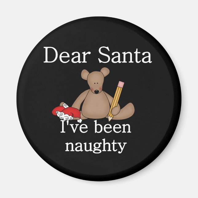 Teddy Bear Dear Santa Magnet (Vorne)