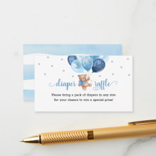 Teddy Bear Diaper Raffle Baby Dusche Begleitkarte