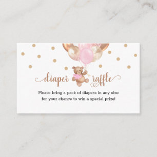 Teddy Bear Diaper Raffle Baby Duschvorrichtung Aut Begleitkarte