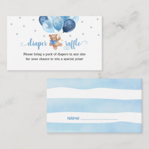 Teddy Bear Diaper Raffle Baby Duschvorrichtung Aut Begleitkarte