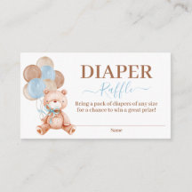 Teddy Bear Diaper Raffle