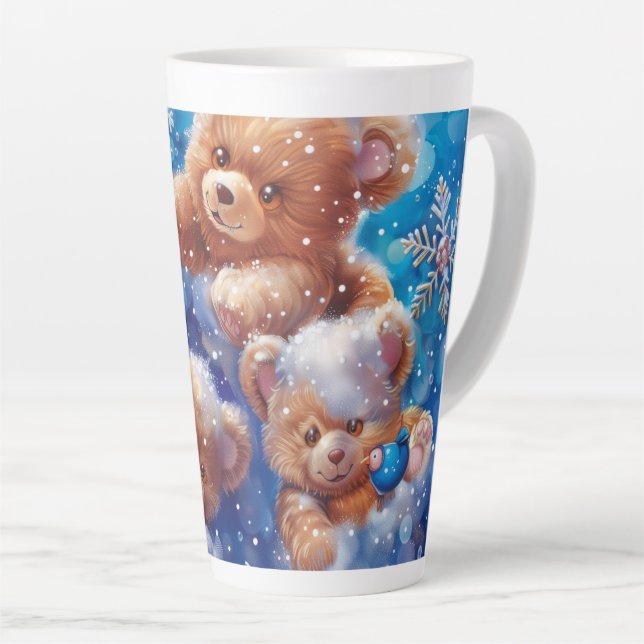 Teddy Bear Digital Art Milchtasse (Rechte Ecke)