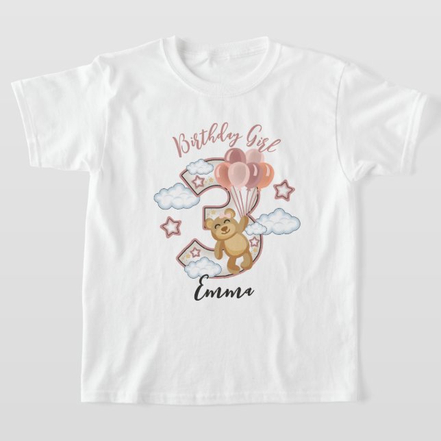 Teddy Bear Dritter Geburtstag Kleinkind Tshirts (Ablage )