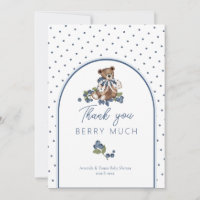 Teddy Bear Dusty Blue Berry Sweet Baby Dusche