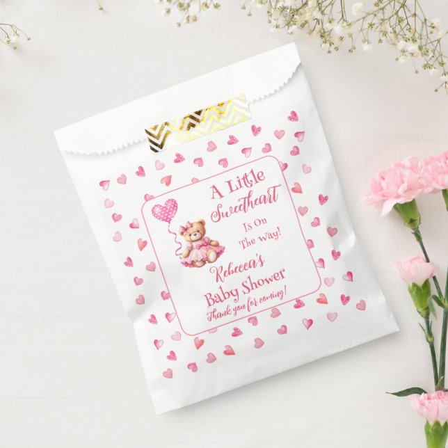 Teddy Bear eine kleine Sweetheart Girl Baby Dusche Geschenktütchen (Versiegelt)