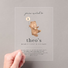 Teddy Bear Einladung zum ersten Geburtstag