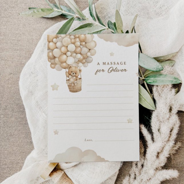 Teddy Bear Erste Geburtstagszeit Kapselmassage Begleitkarte (Von Creator hochgeladen)