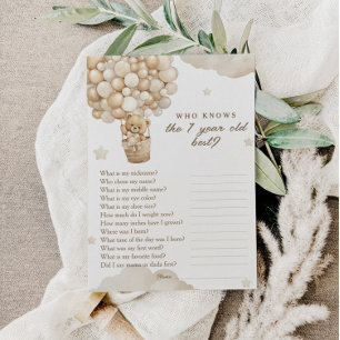 Teddy Bear ersten Geburtstag, der das beste Spiel  Begleitkarte