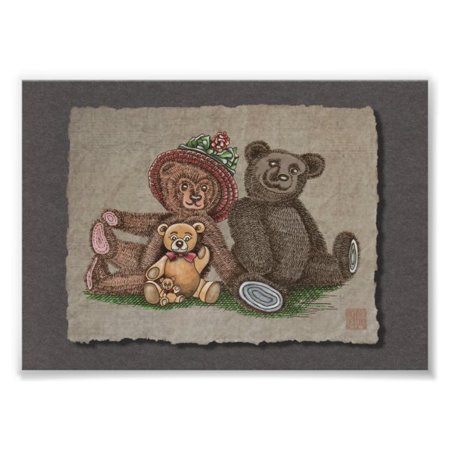 Teddy Bear Family Fotodruck (Vorne)