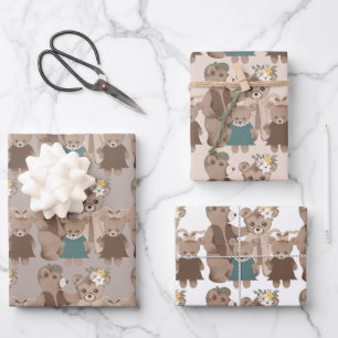Teddy Bear Family Geschenkpapier Set