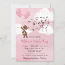 Teddy Bear Floating mit Balloons Girl Baby