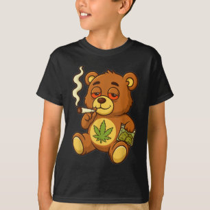 Teddy Bear Funny Wear Rauchen Bär mit Gelenk T-Shirt
