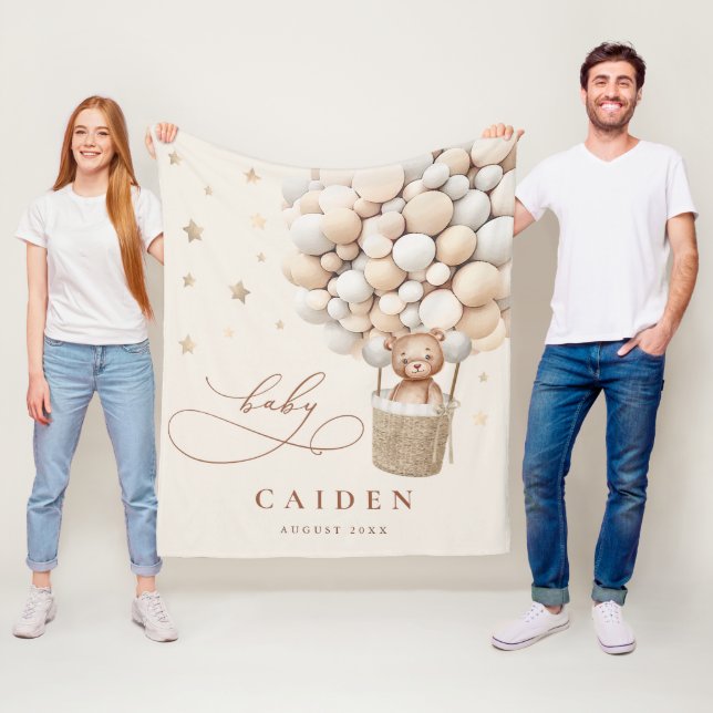Teddy Bear Gender Neutral Baby Shower Kinderzimmer Fleecedecke (Beispiel)