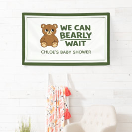 Teddy Bear Gender Neutral Minimalist Baby Shower Banner