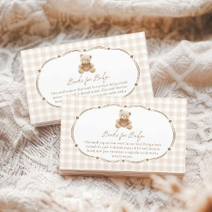 Teddy Bear Gingham Books for Baby Begleitkarte