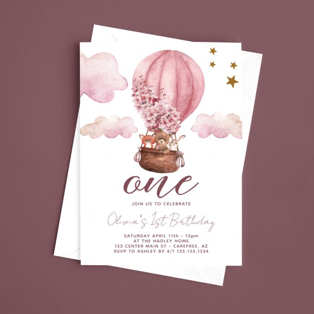 Teddy Bear Girl 1. Geburtstag Einladung (Von Creator hochgeladen)