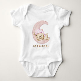Teddy Bear Girl Baby Bodysuit Strampler