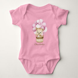 Teddy Bear Girl Baby Bodysuit Strampler