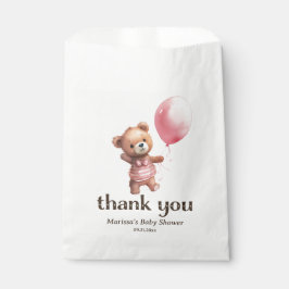 Teddy Bear Girl Babydusche Danke Geschenktütchen