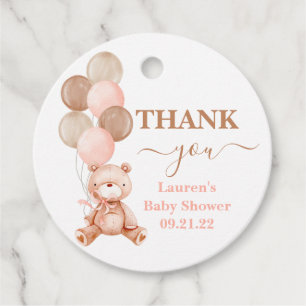 Teddy Bear Girl Girl Shower Geschenkanhänger