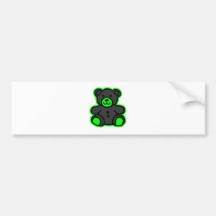 Teddy Bear Green Black The MUSEUM Zazzle Geschenke Autoaufkleber