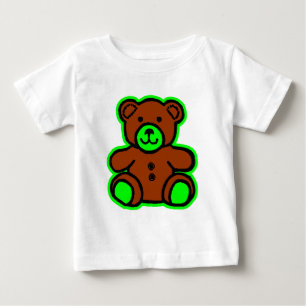 Teddy Bear Green Brown The MUSEUM Zazzle Geschenke Baby T-shirt