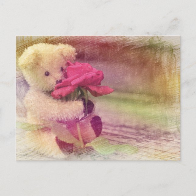 Teddy Bear Greetings Postkarte (Vorderseite)