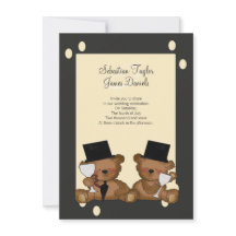Teddy Bear Grooms Wedding