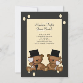 Teddy Bear Grooms Wedding Einladung