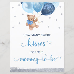 Teddy Bear Guess Wie viele Kisses Baby Showspiel