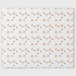 Teddy Bear Hearts Wrapping Paper Geschenkpapier