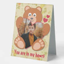 Teddy Bear Holding Heart Foto Valentinstag