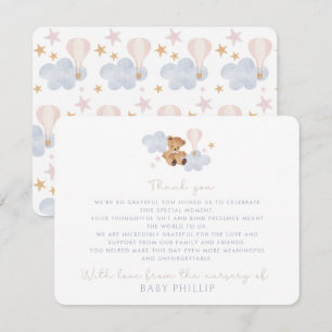 Teddy Bear & Hot Air Ballon, aus dem Kinderzimmer Einladung