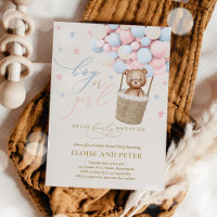 Teddy Bear Hot Air Ballon Gender Reveal Party