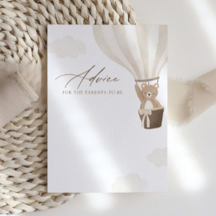 Teddy Bear Hot Air Balloon Baby Showcard Einladung