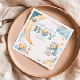 Teddy Bear Houston Wir haben einen Jungen im Weltr Serviette